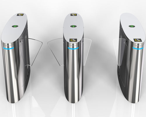 Qualität  Modern Automatic Flap Access Control Turnstiles RFID Sensor Wing Barrier Gate For Subway Station Indoor/Outdoor Pedestrian Turnstile Gate usine